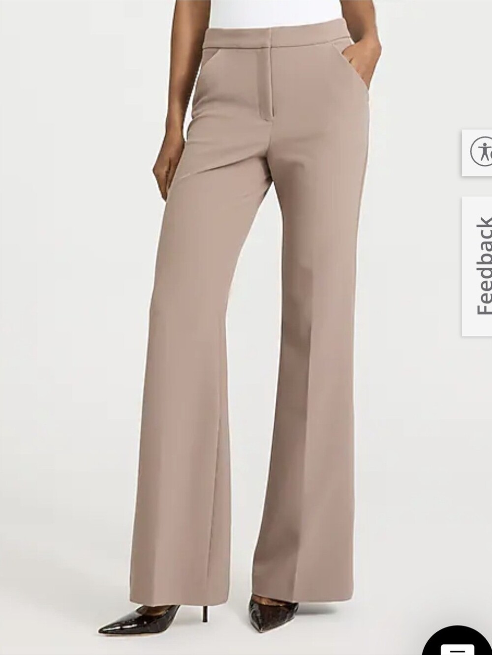 Editor High Waisted Flare Trouser in Studio Stretch Twill